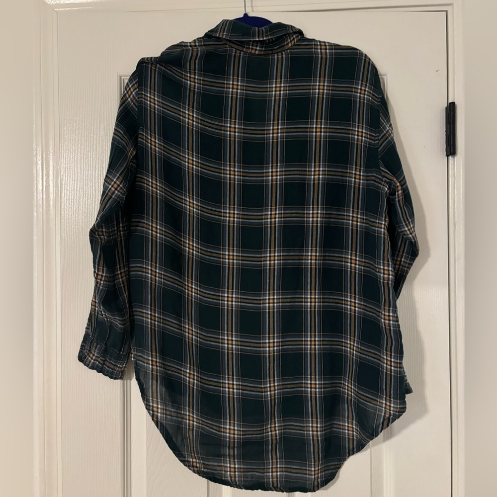 Sundry Evereve heart plaid button-down shirt 100% cotton - Picture 5 of 6
